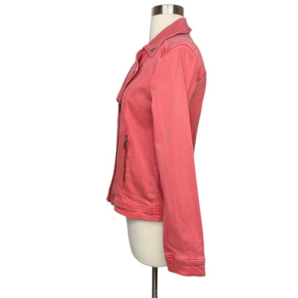 Stitch Fix l Liverpool Bradford Moto Denim Jacket in Coral Fins, Small - Picture 10 of 12